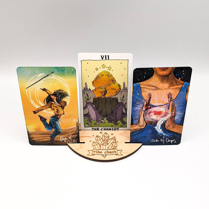 Crystal Cluster Vibe Check Tarot Card Stand