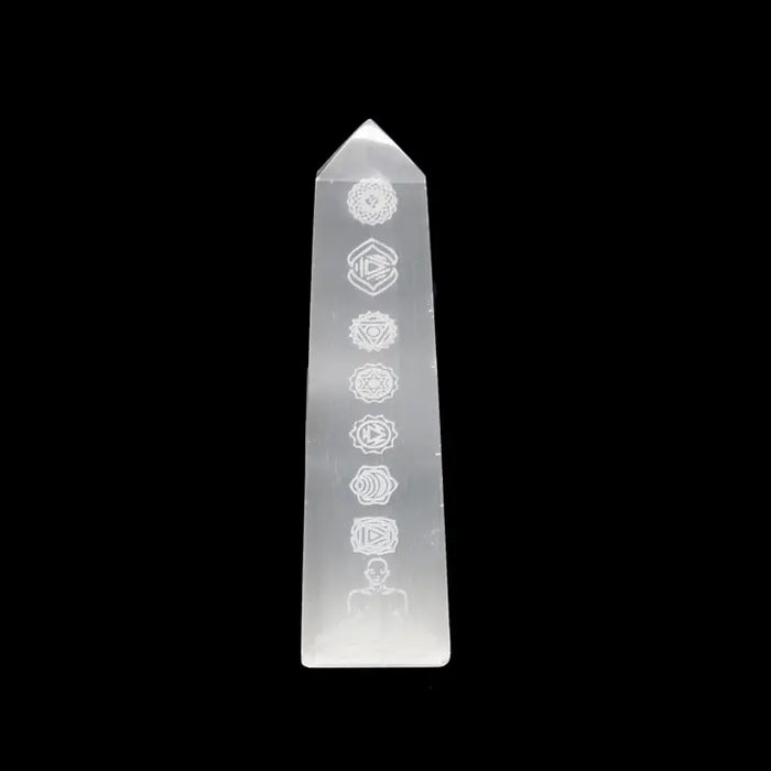 Selenit-Chakra-Obelisk 15cm