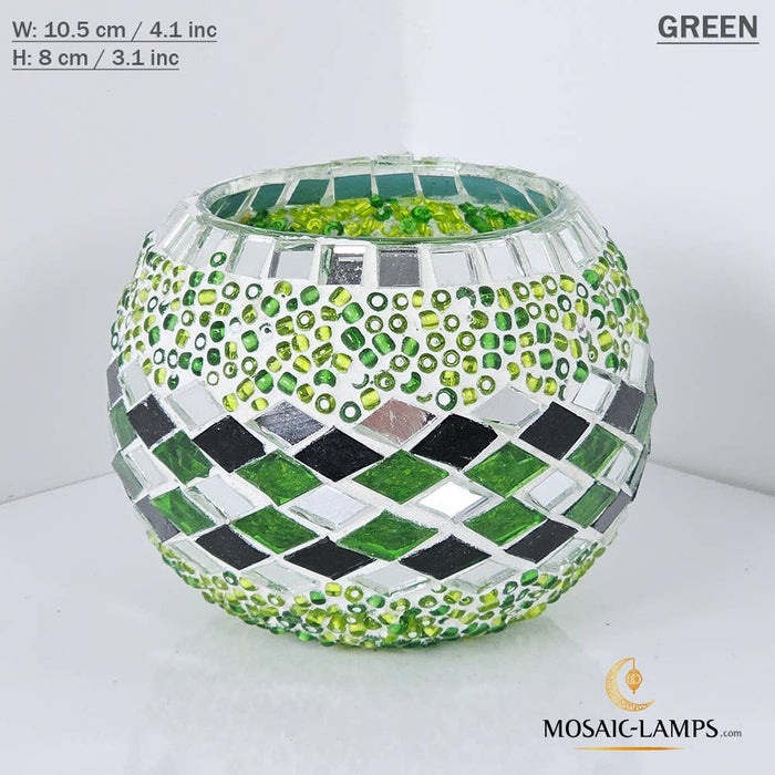 Mosaiikki tuikkulyhty Vihreä