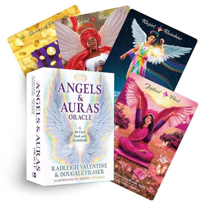 Angels & Auras Oracle: A 44-Card Deck and Guidebook - Radleigh Valentine, Dougall Fraser