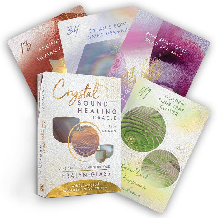Crystal Sound Healing Oracle: A 48-Card Deck and Guidebook with 48 Singing Bowl Audios to Enhance Your Experience -Jeralyn Glass UUTUUS 2023