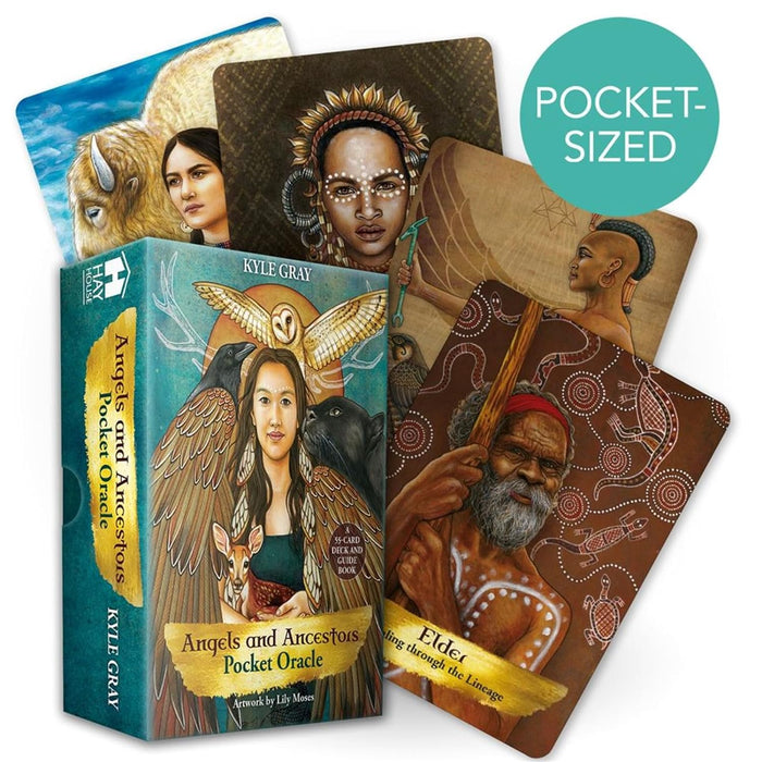 Angels and Ancestors Pocket Oracle Cards: A 55-Card Deck and Guidebook - Kyle Gray, Lily Moses