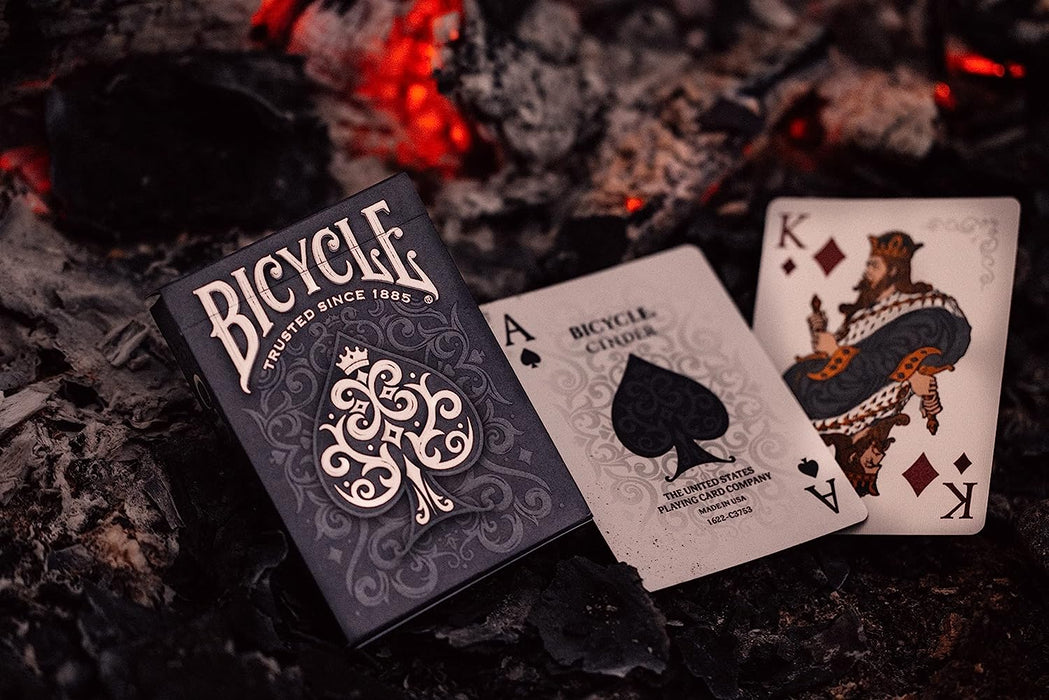 Bicycle Cinder Premium Playing Cards, Silver Smoke Foil
