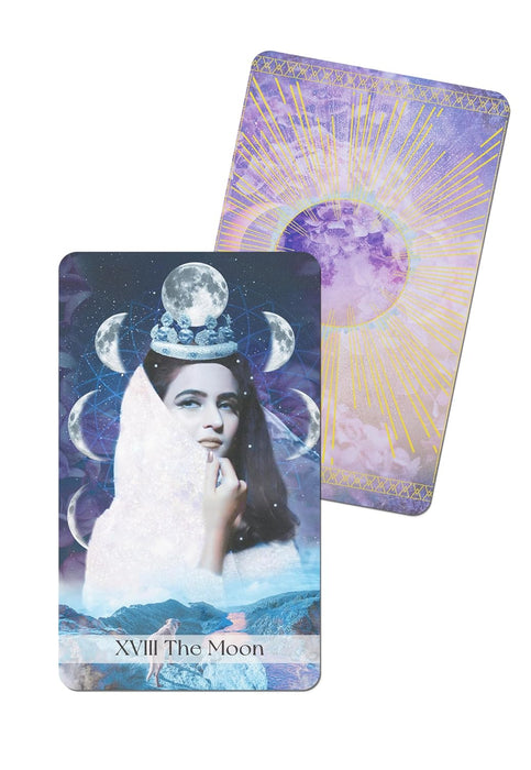 The Moon Dust Tarot: A deck and guidebook to activate ethereal lunar magic Cards – Florance Saul