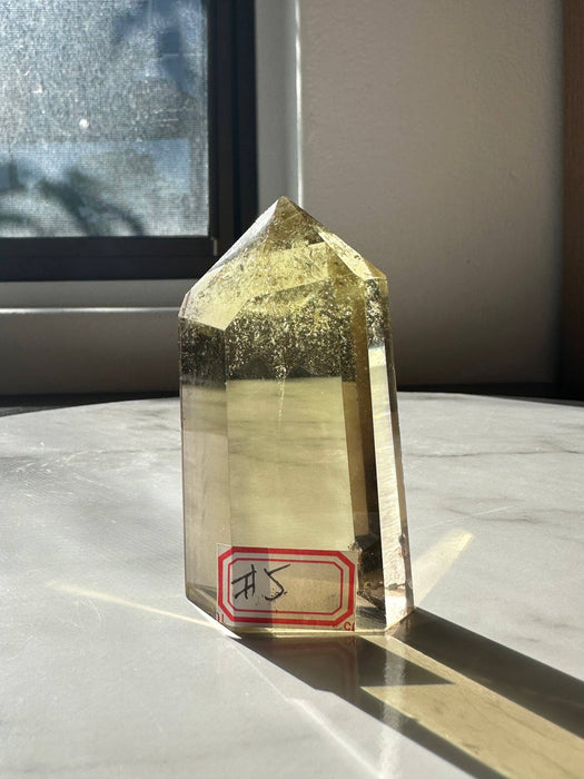 Savuinen luonnon sitriini obeliski #5