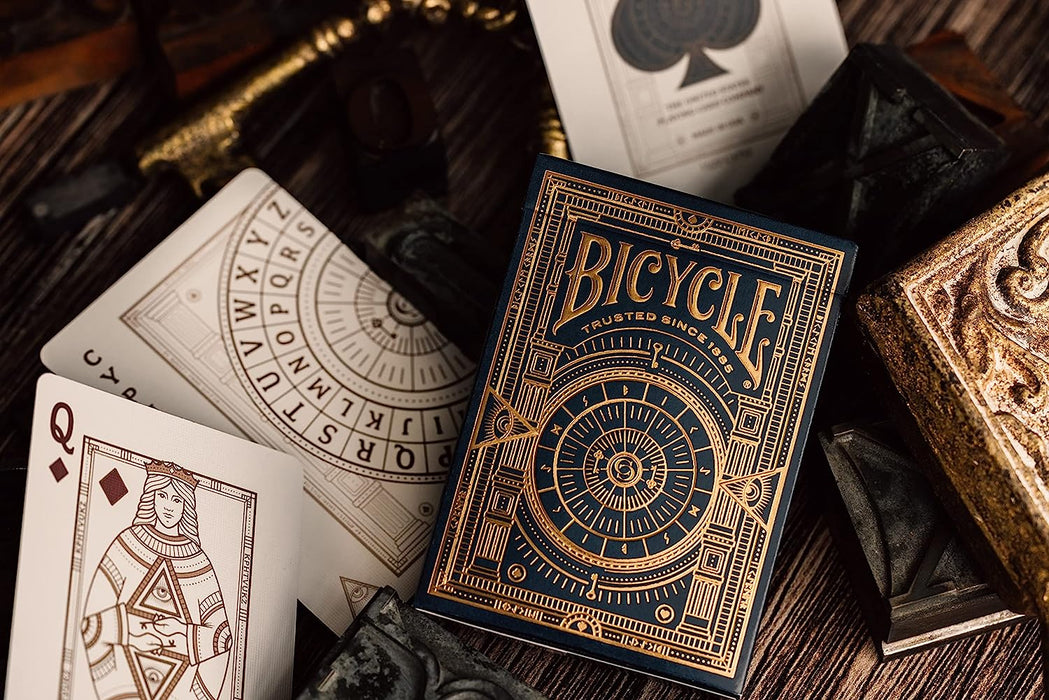 Bicycle Cypher Premium Black Playing Cards, Gold Foil