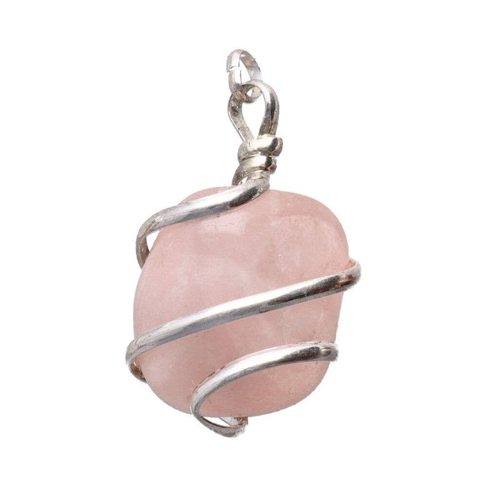 Rose Quartz - Spiral Pendant