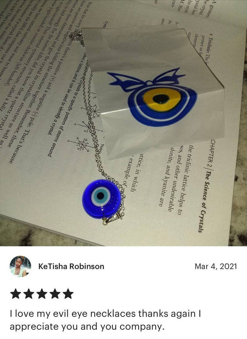 Hento hopeanvärinen kaulakoru kreikkalaisella sinisellä lasisella Evil Eye -riipuksella