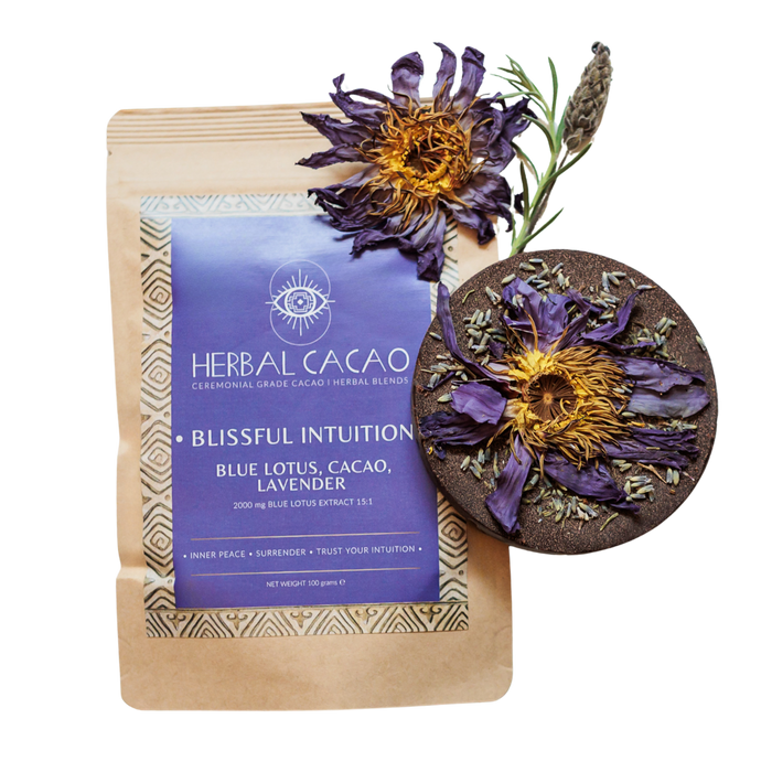 Limited Edition "Blissful Intuition" - Ceremonial Cacao 100g - Herbal Cacao