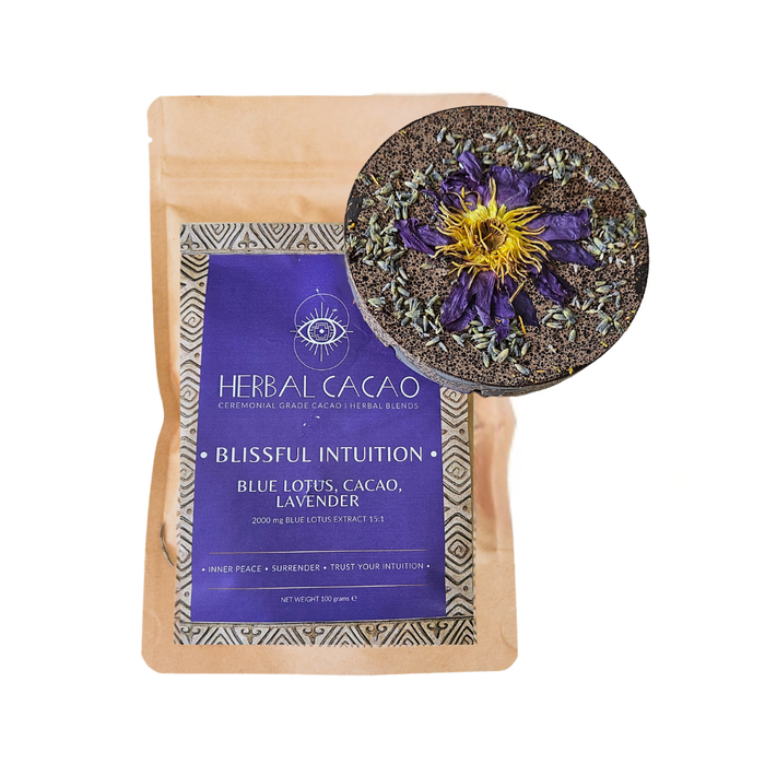 Limited Edition "Blissful Intuition" - Ceremonial Cacao 100g - Herbal Cacao