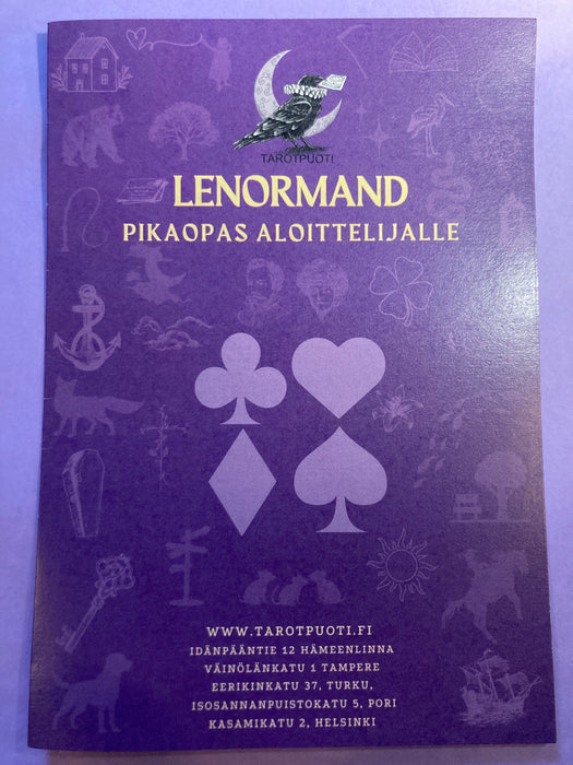 Lenormand -korttien Pikaopas, painettu A5 esite