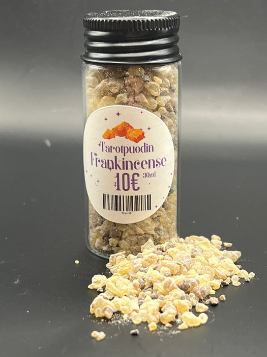 Frankincense (Olibaanihartsi) pihka rakeita lasipullossa 30ml