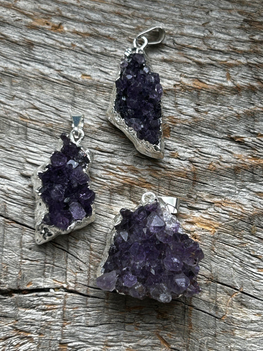 Amethyst druse pendant