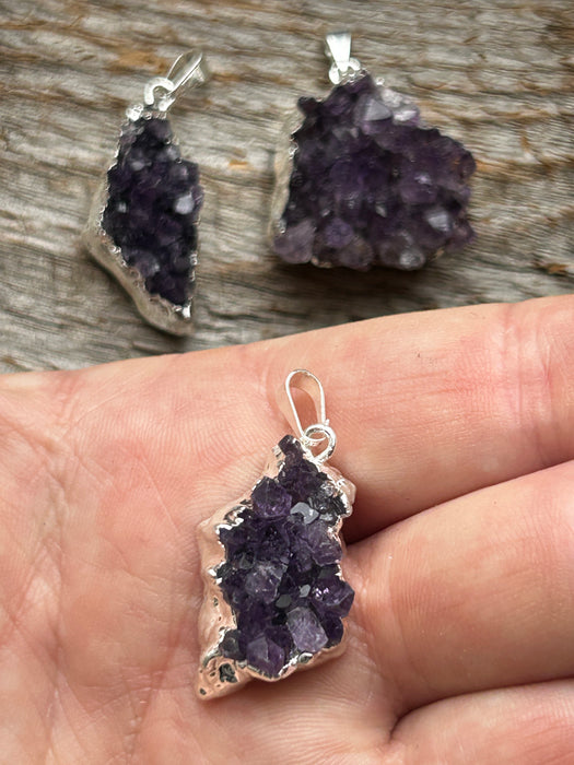 Amethyst druse pendant