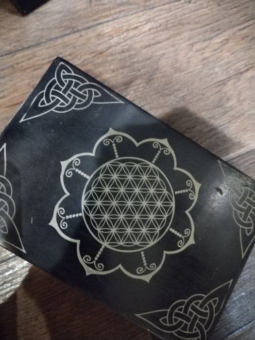 Vuolukivi Säilytyslaatikko Musta