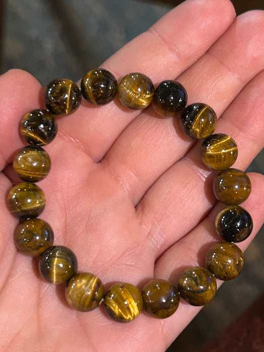 Tiikerinsilmä-rannekoru, 10 mm helmet