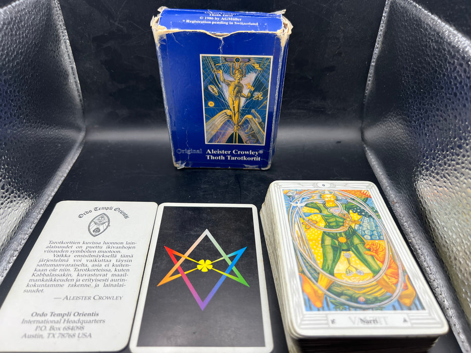 Thoth Tarot (Suomenkieliset )- Crowley Aleister  (Preloved Vintage 1996)