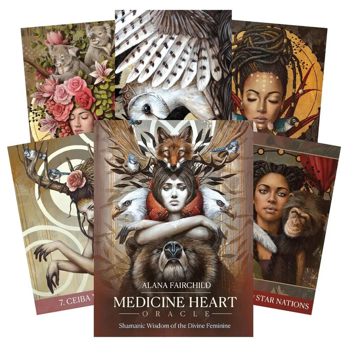 Medicine Heart Oracle -korttipakka ja kortteja