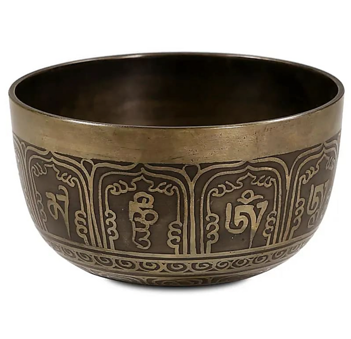 Singing Bowl OMPMH carved  ±500-660g (sydänmalja)   ±11x6.5