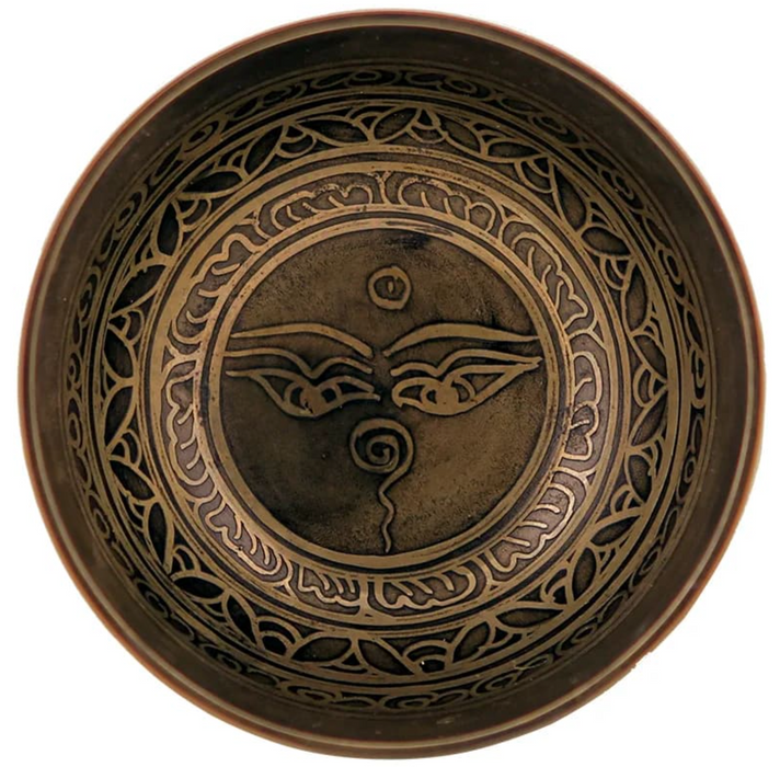 Singing Bowl OMPMH carved  ±1000-1200g (kehomalja)  ±16x10