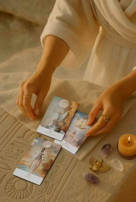 Priestess Oracle Deck: Divine Light Codes of Ancient Egypt - Earth Moon Magick (Indie, import) (Kickstarter '25)