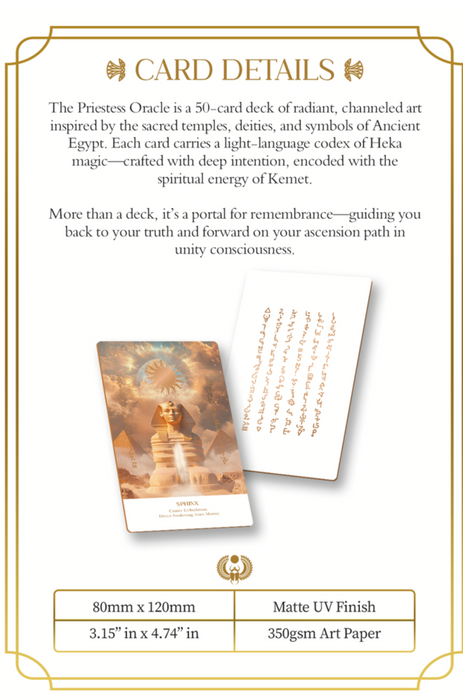 Priestess Oracle Deck: Divine Light Codes of Ancient Egypt - Earth Moon Magick (Indie, import) (Kickstarter '25)
