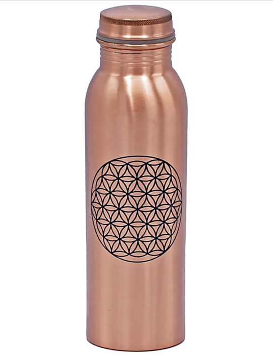 Kuparinen juomapullo flower of life (750ml)