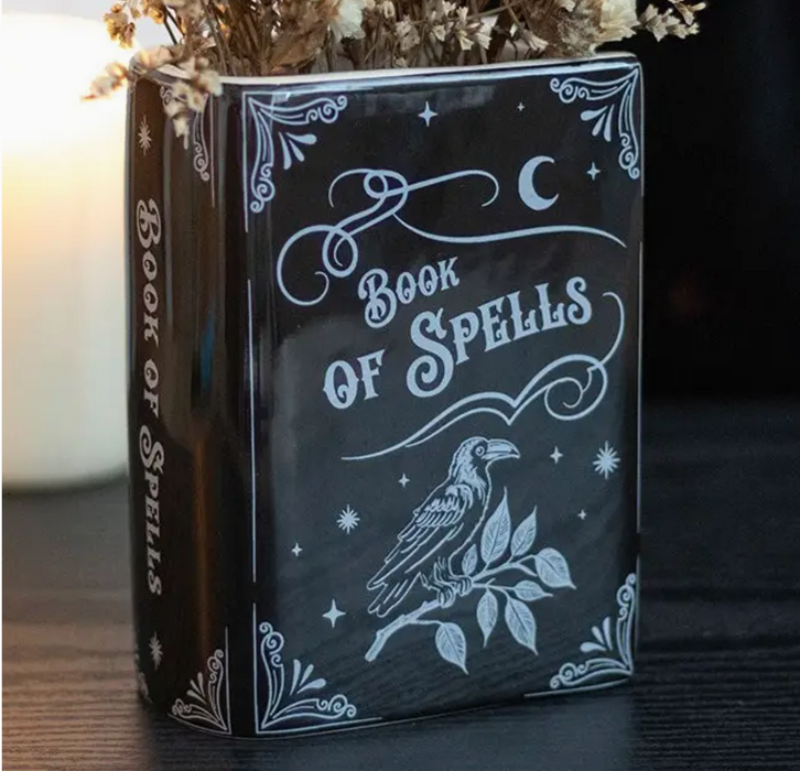 Book of Spells -kirjan muotoinen keraaminen maljakko