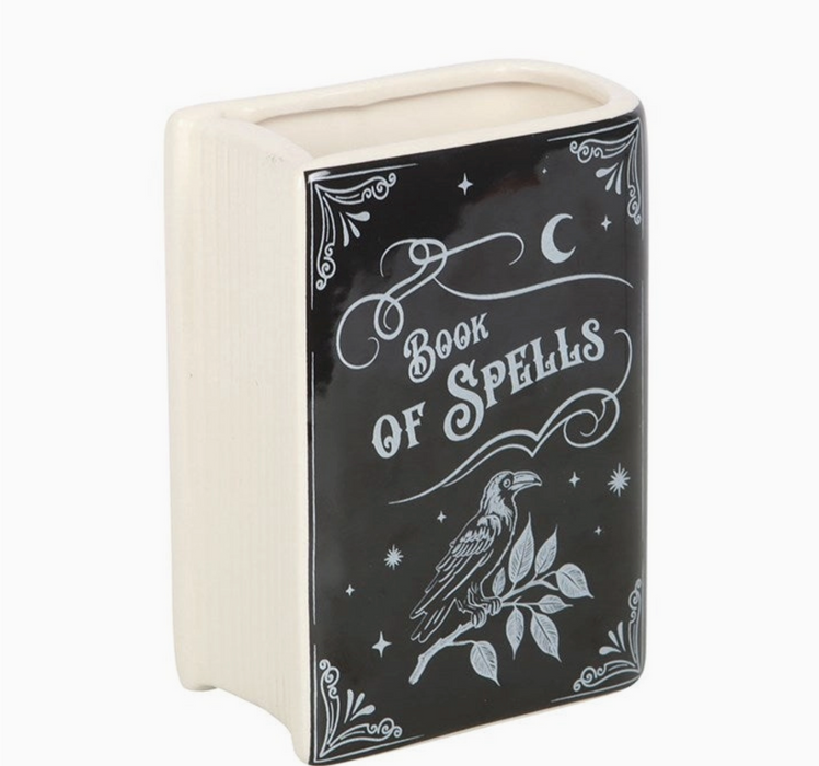 Book of Spells -kirjan muotoinen keraaminen maljakko