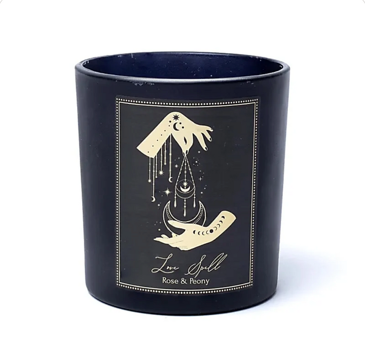Love Spell-manifestointikynttilä lasipurkissa