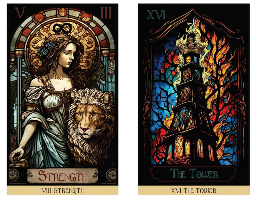 The Stained Glass Tarot : An Illuminated Journey through the Cards - James Edward