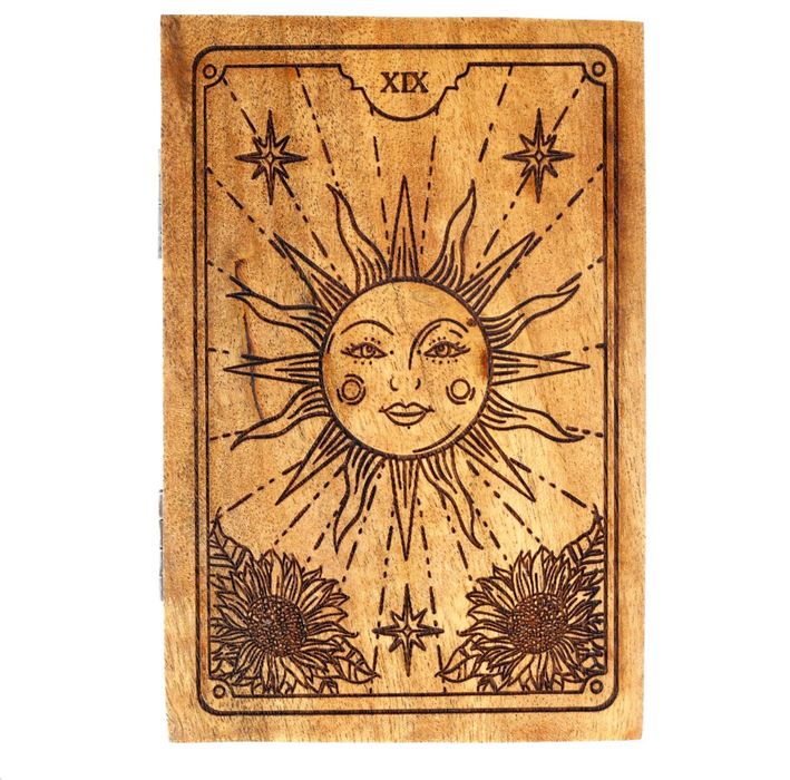 The Sun -tarotkorttilaatikko akaasiapuusta