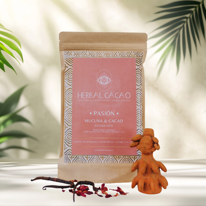 Pasion Mucuna & Cacao Rose+Vanilla - Herbal Cacao 100g