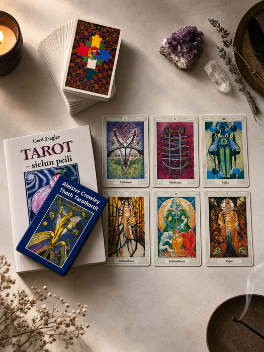Thoth Tarot kortit ja Sielun peili kirja - Suomi: Gerd Ziegler, Aleister Crowley