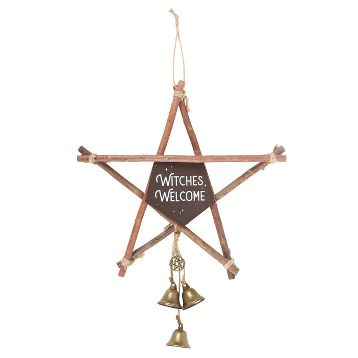 Witches Welcome paju pentagrammi kyltti n.30cm