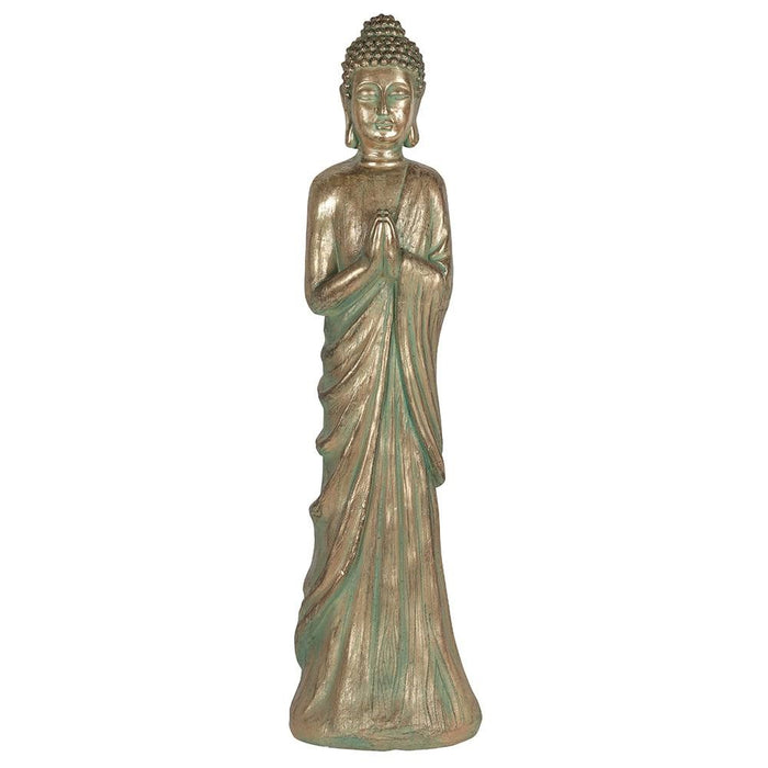 Suuri verdigris patinoitu Buddha n.81cm
