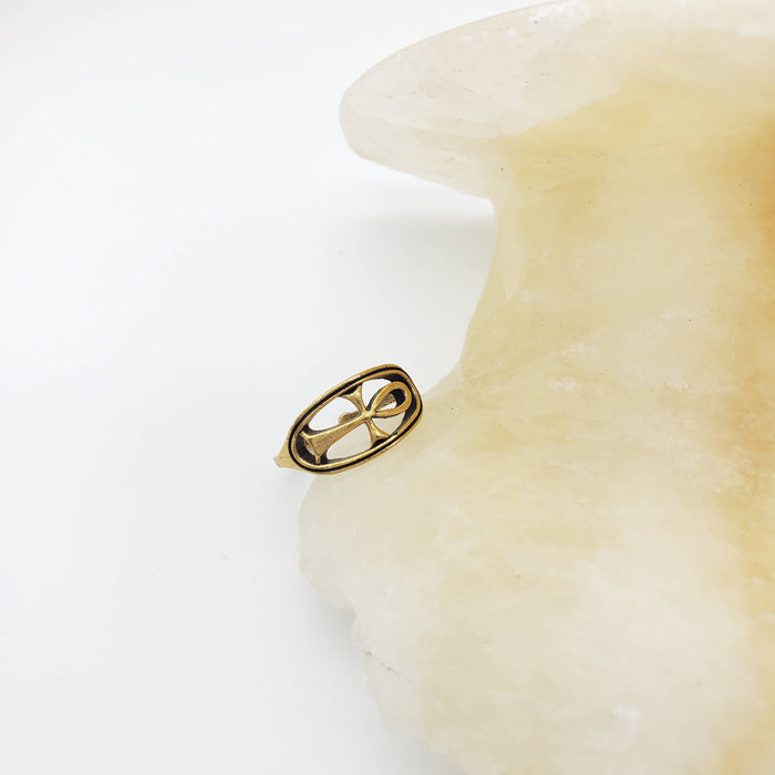 Egyptiläinen Ankh Sormus, säädettävä