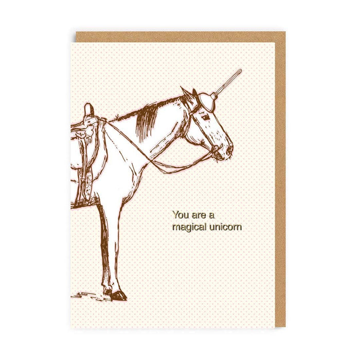 Magical Unicorn postikortti ja kirjekuori - Steven Rhodes