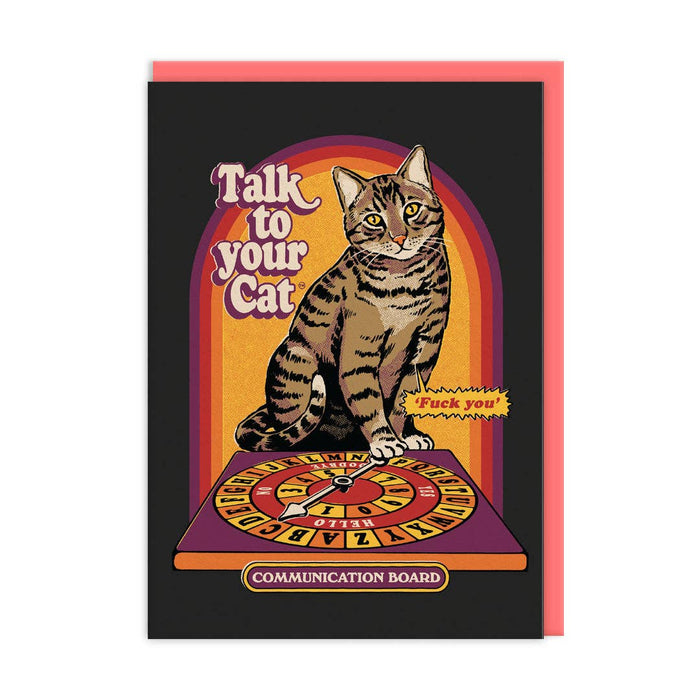 Talk To Your Cat postikortti ja kirjekuori - Steven Rhodes