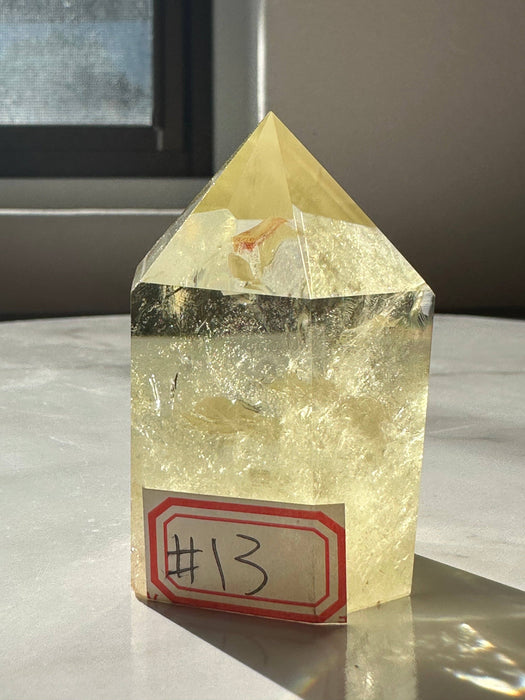 Luonnollinen sitriini obeliski #13