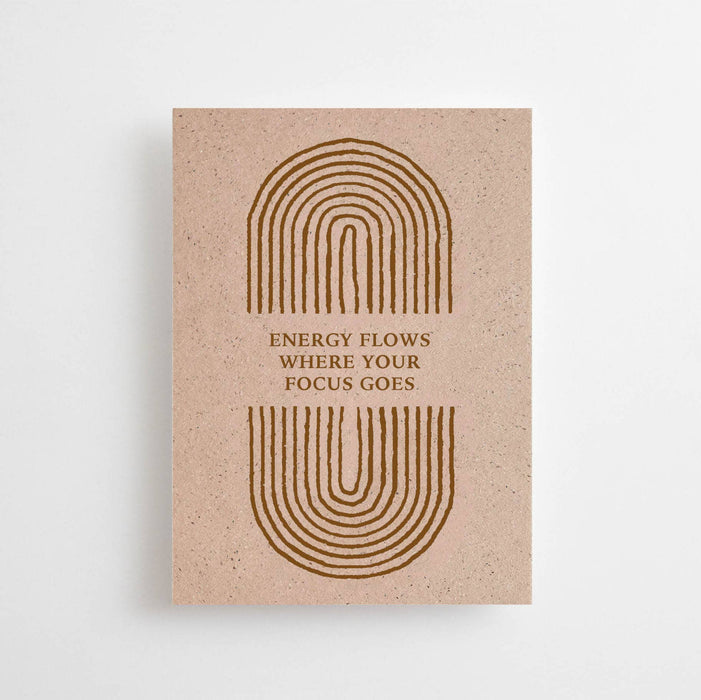 ENERGY FLOWS WHERE YOUR FOCUS GOES - Postikortti