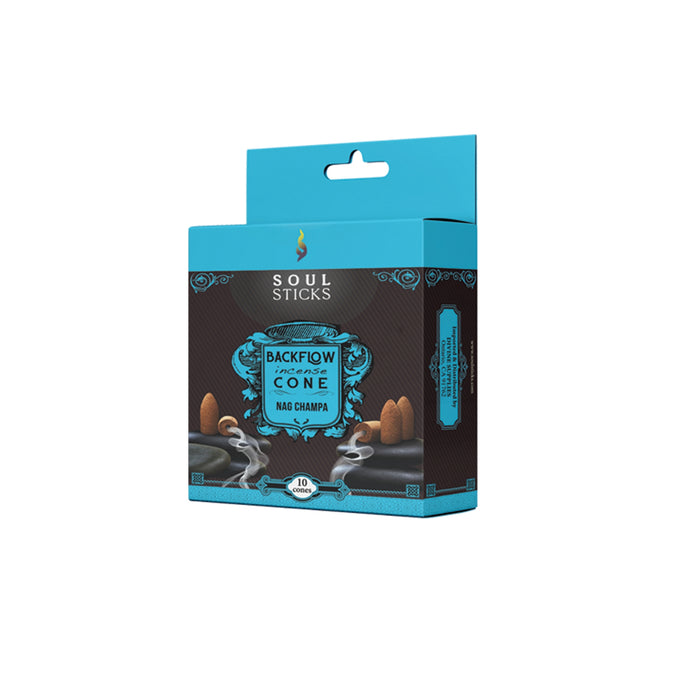 Nag Champa takaisinvirtaus suitsukartio 10kpl - Soul Sticks