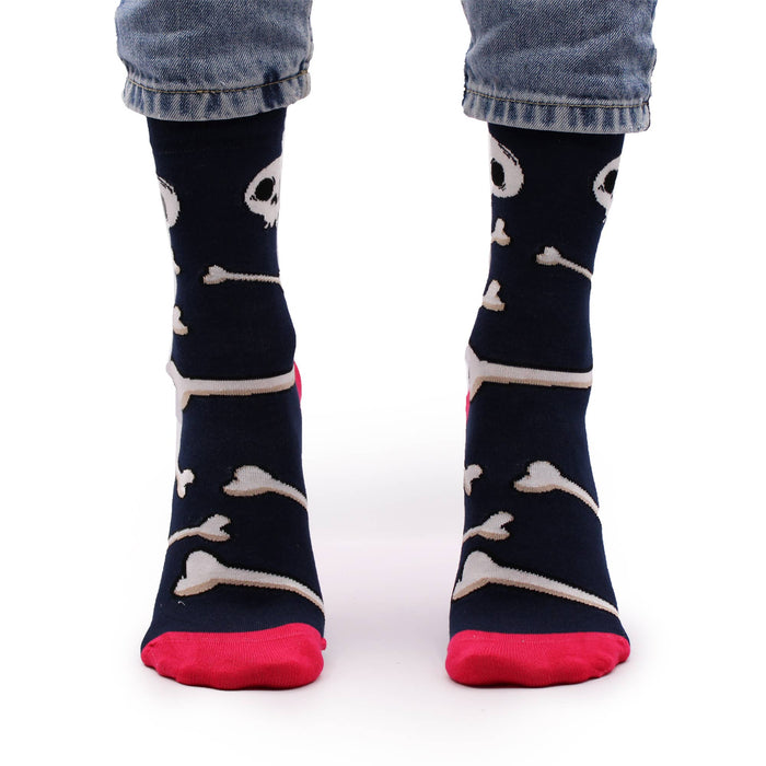 Hop Hare Bamboo Socks  - Skulls and Bones