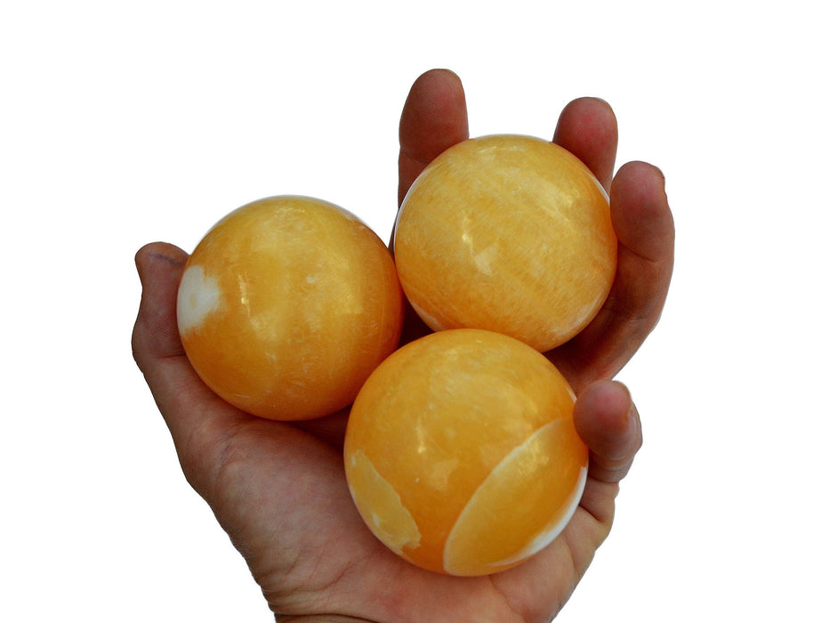 Orangefarbene Calcitkugel – (55 mm – 65 mm) 