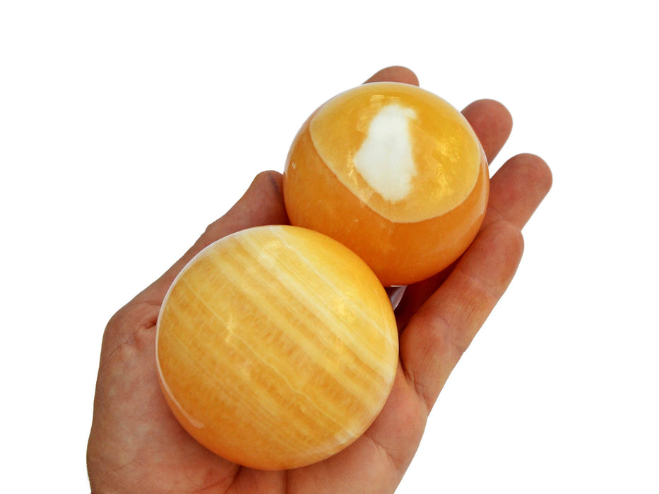 Orange calcite ball - (55mm - 65mm) 