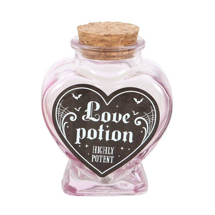 Love Potion - Rakkausjuoma koristeellinen sydämenmuotoinen lasipullo