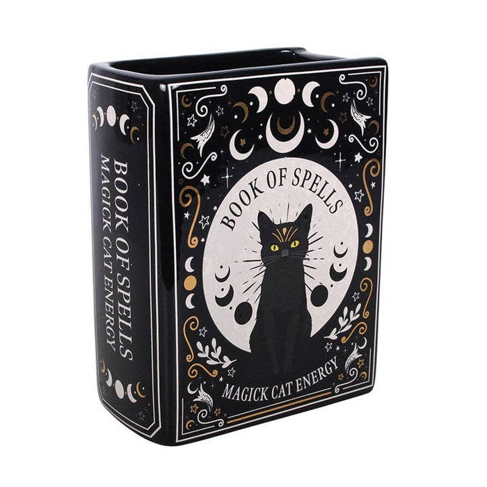 Black Cat Magick -keraaminen kirjamaljakko