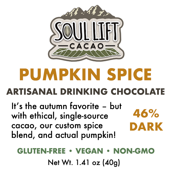 Pumpkin Spice 45% seremoniallinen kaakao: 1 annos / 40g - Soul Lift Cacao