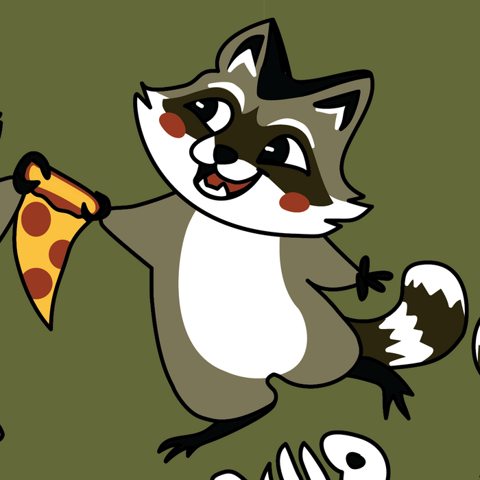 Trash Panda Pizza Party sukat - FootClothes