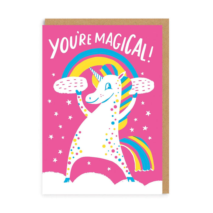 You're Magical Unicorn postikortti ja kirjekuori - Hello!Lucky